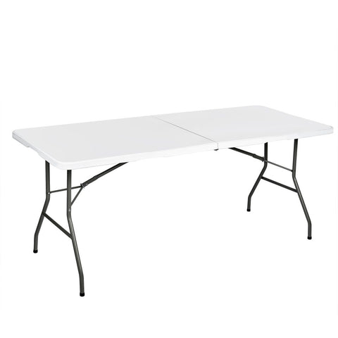 New 6 Ft Bi-Fold Folding Table – Heavy-Duty, Portable, Indoor/Outdoor Use AMPCT1807