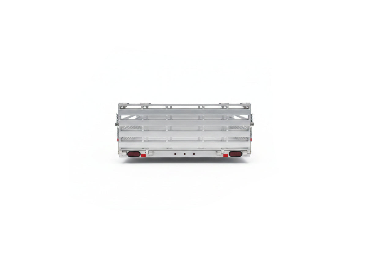 6x10 Aluminum Utility Trailer with Side Panels Torsion Axle LED Lighting Heavy Duty 3500 lbs GVWR AWA610AL