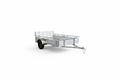 6x10 Aluminum Utility Trailer with Side Panels Torsion Axle LED Lighting Heavy Duty 3500 lbs GVWR AWA610AL