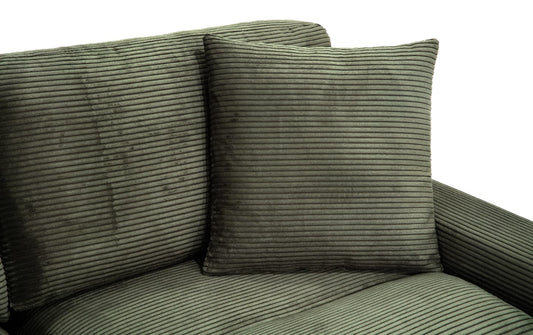 86" L-Shape Sectional Sofa with Reversible Ottoman & Pillows – Left/Right Chaise Couch Gray/Teal/Avocado BO958