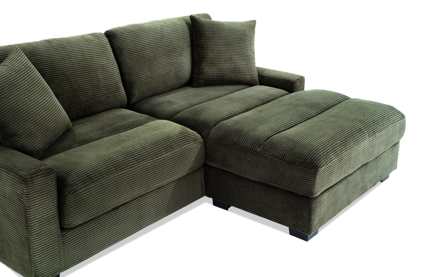 86" L-Shape Sectional Sofa with Reversible Ottoman & Pillows – Left/Right Chaise Couch Gray/Teal/Avocado BO958