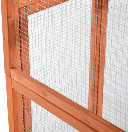 71" Extra Large Outdoor Wooden Bird Aviary Cage with Nesting Box & Perches BC5029