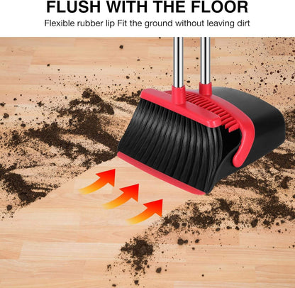 52" Adjustable Handle Push Broom Wide Head Heavy Duty Floor Sweeping Broom Indoor Outdoor BRM5295