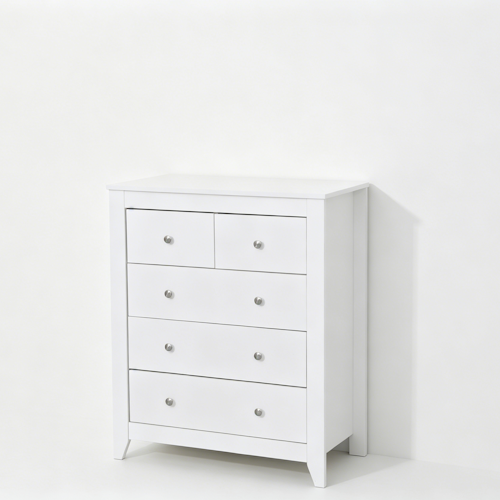 White 5-Drawer Storage Cabinet 3+2 Drawer Chest 31.1" CAB3295