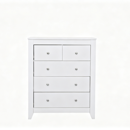 White 5-Drawer Storage Cabinet 3+2 Drawer Chest 31.1" CAB3295