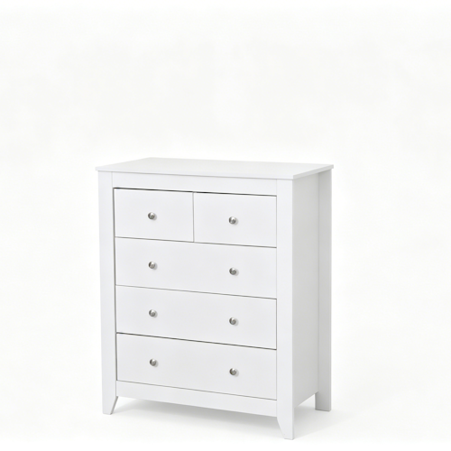 White 5-Drawer Storage Cabinet 3+2 Drawer Chest 31.1" CAB3295