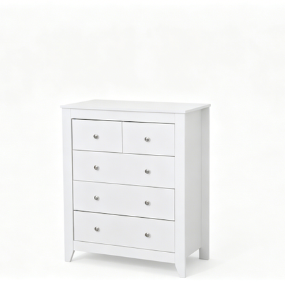 White 5-Drawer Storage Cabinet 3+2 Drawer Chest 31.1" CAB3295