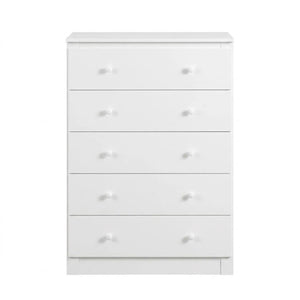 White 5-Drawer Storage Cabinet Chest of Drawers 31.5" CAB6115