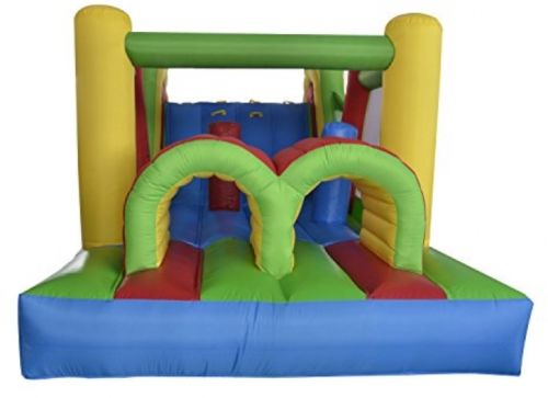 21.3 ft Inflatable Obstacle Course Bounce House with Slide, Climbing Wall & Blower – 6096