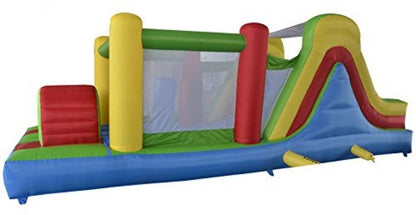 21.3 ft Inflatable Obstacle Course Bounce House with Slide, Climbing Wall & Blower – 6096