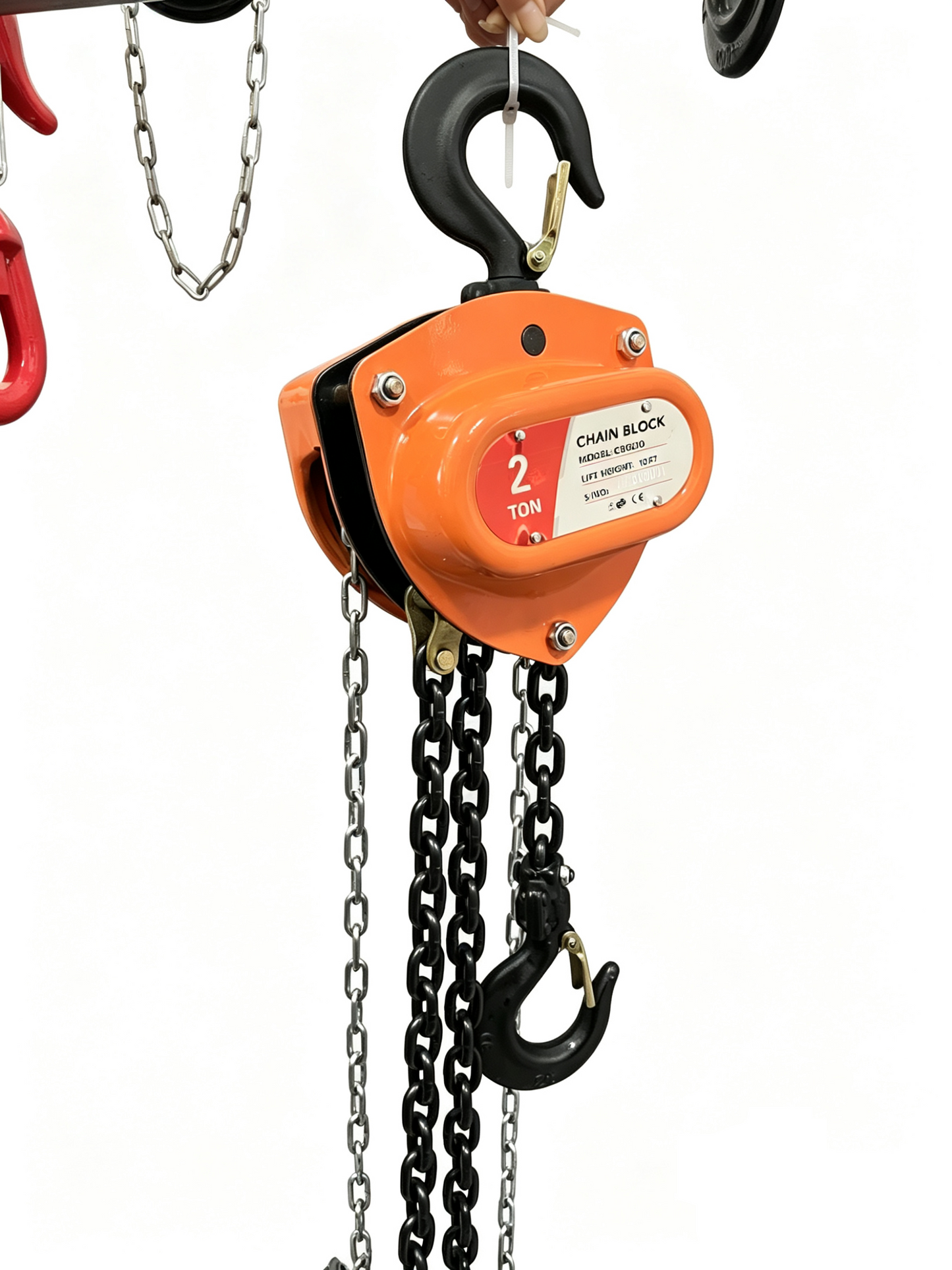 Manual Hook Chain Block Hoist 10 ft Lift for Garage, Shop, Warehouse & Equipment Lifting