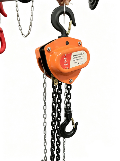 Manual Hook Chain Block Hoist 10 ft Lift for Garage, Shop, Warehouse & Equipment Lifting