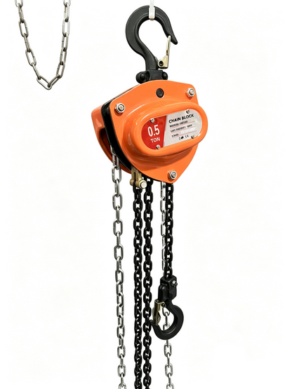 Manual Hook Chain Block Hoist 10 ft Lift for Garage, Shop, Warehouse & Equipment Lifting