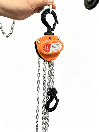 Manual Hook Chain Block Hoist 10 ft Lift for Garage, Shop, Warehouse & Equipment Lifting