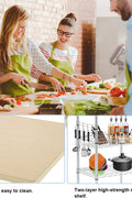 Chrome 3-tier microwave cart with wheels in kitchen
Adjustable kitchen utility cart with chrome finish
Rolling steel storage cart with microwave and shelves
Mobile cart with food and appliances in kitchen setting
Compact kitchen organizer cart with lockable wheels
Easy-to-assemble chrome steel utility cart