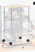 Chrome 3-tier microwave cart with wheels in kitchen
Adjustable kitchen utility cart with chrome finish
Rolling steel storage cart with microwave and shelves
Mobile cart with food and appliances in kitchen setting
Compact kitchen organizer cart with lockable wheels
Easy-to-assemble chrome steel utility cart