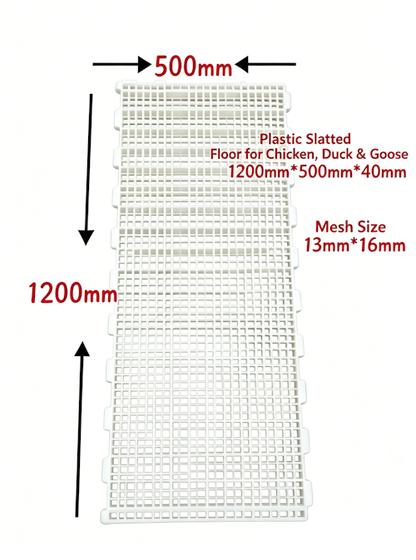 6-Pack Plastic Chicken Slat Floor Mats 47.2" x 19.7" Poultry Coop Flooring Panels for Chickens, Ducks &amp; Farm Use CS12050