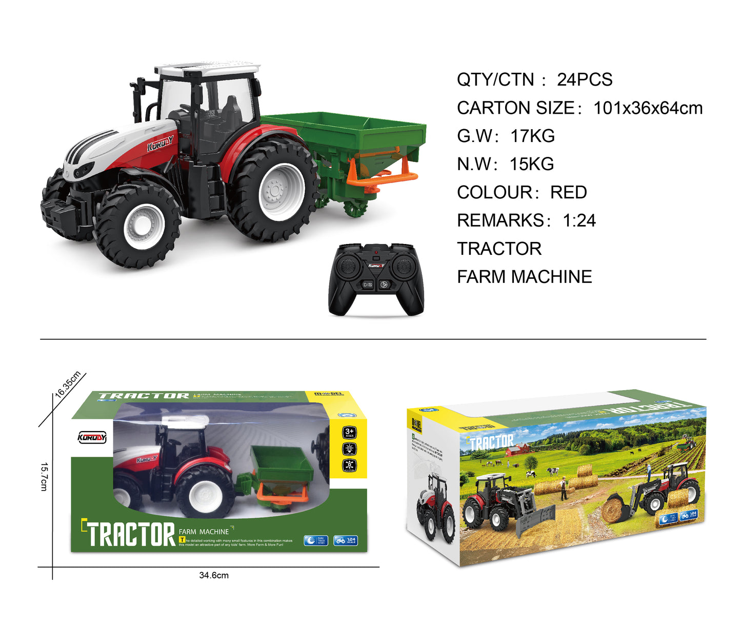 RC Farm & Construction Vehicle Collection – Tractors, Harvesters, Dump Trucks & Farm Playsets (Multiple Models)