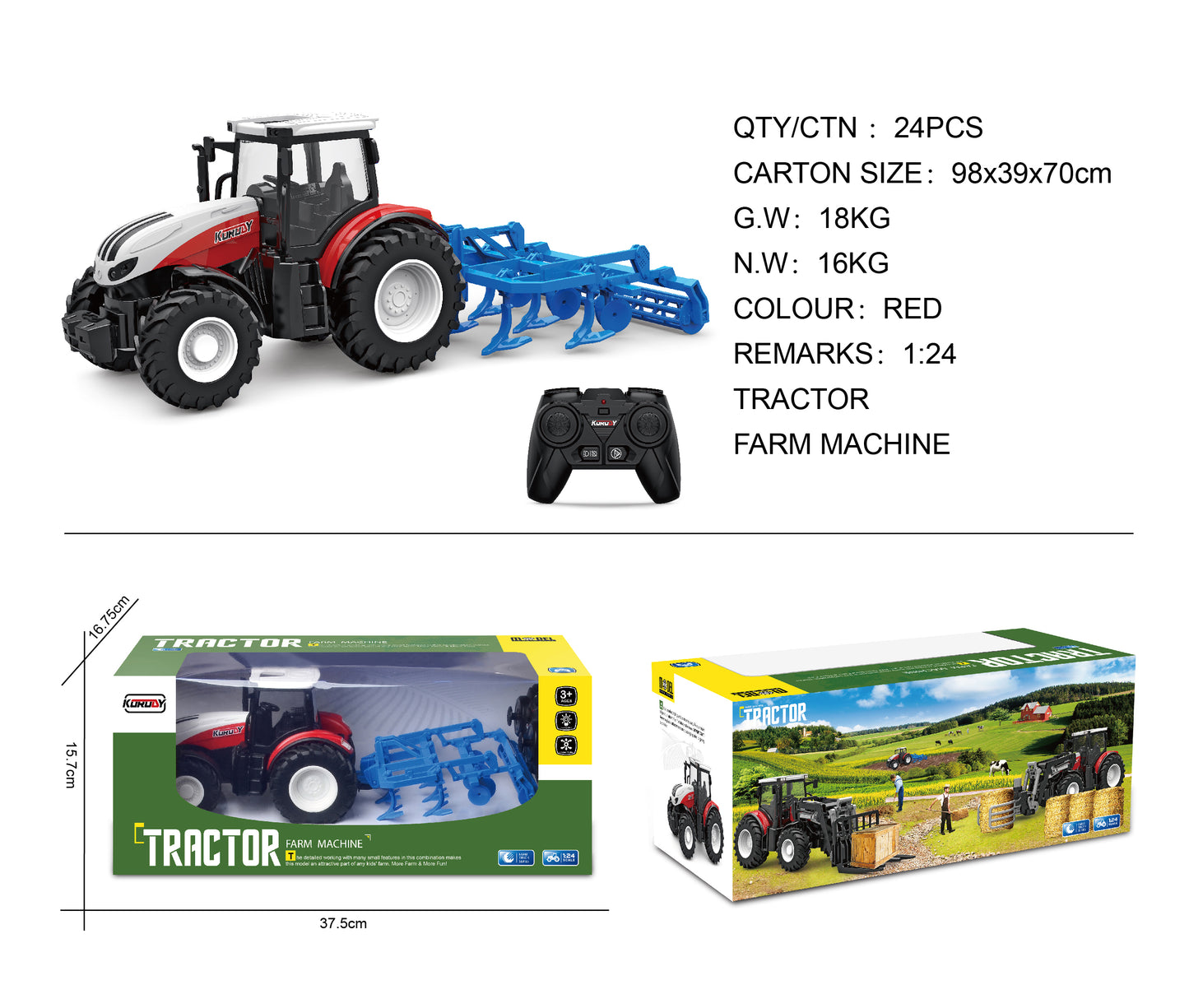 RC Farm & Construction Vehicle Collection – Tractors, Harvesters, Dump Trucks & Farm Playsets (Multiple Models)