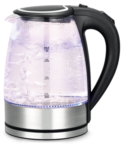 1.8L Glass Electric Kettle 1000–1200W with LED Indicator CX817