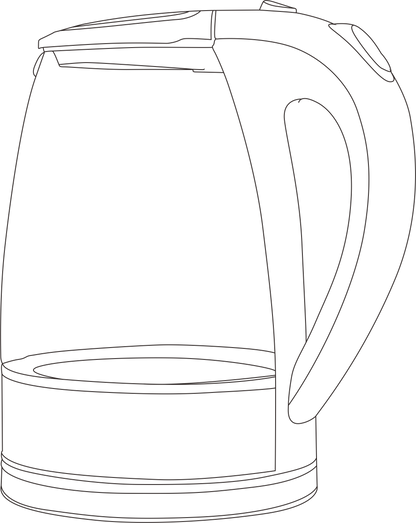 1.8L Glass Electric Kettle 1000–1200W with LED Indicator CX817