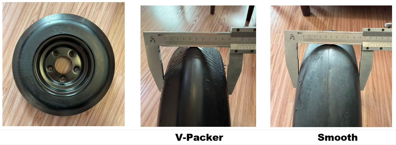 4.5-8 Semi-Pneumatic Bourgault Replacement Packer Wheel Assemblies, V-Packer or Smooth Style for Air Drill & Seeding Equipment