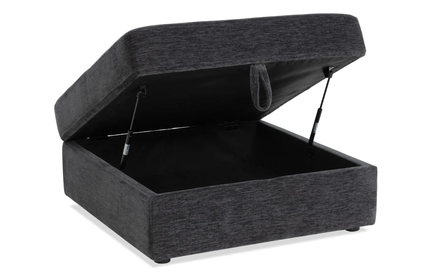 5-Piece Modular Sectional Sofa with Storage Ottoman & USB Charging Console 132" Wide Charcoal or Gray BOM132