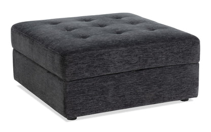 5-Piece Modular Sectional Sofa with Storage Ottoman & USB Charging Console 132" Wide Charcoal or Gray BOM132