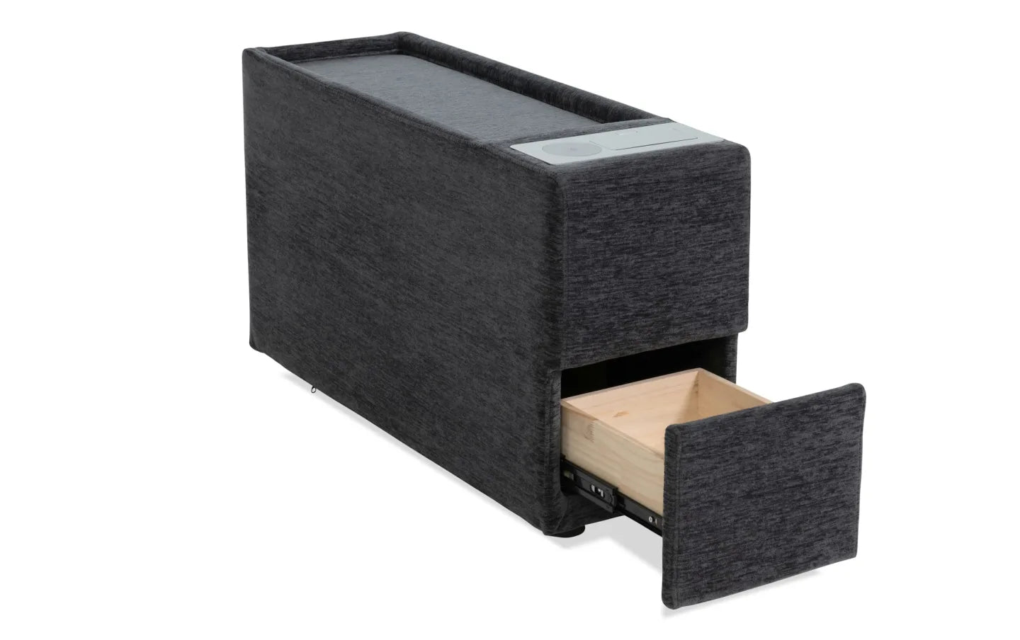 5-Piece Modular Sectional Sofa with Storage Ottoman & USB Charging Console 132" Wide Charcoal or Gray BOM132