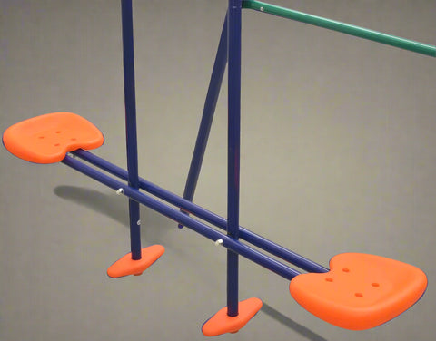 Colorful Kids Playground Set with Slide, Swings, and Air-Glider for Ages 3 to 8