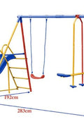 Colorful Kids Playground Set with Slide, Swings, and Air-Glider for Ages 3 to 8