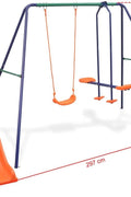 Colorful Kids Playground Set with Slide, Swings, and Air-Glider for Ages 3 to 8