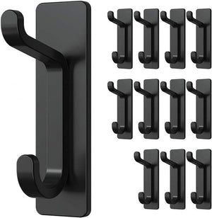 Stainless Steel Over Door Hooks Heavy Duty 10LB Adhesive Door Hanger Rack Organizer DHK1195
