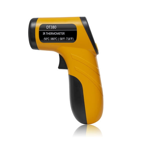 Infrared Thermometer – Non-Contact Digital Temperature Gun for Home, Industrial & HVAC Use DT380