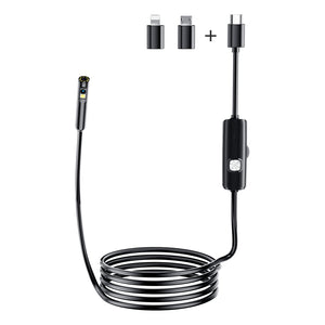 16.4 ft Dual-Lens 1920P HD Endoscope Inspection Camera LGEC100