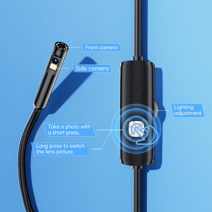 16.4 ft Dual-Lens 1920P HD Endoscope Inspection Camera LGEC100