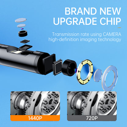 16.4 ft Dual-Lens 1920P HD Endoscope Inspection Camera LGEC100