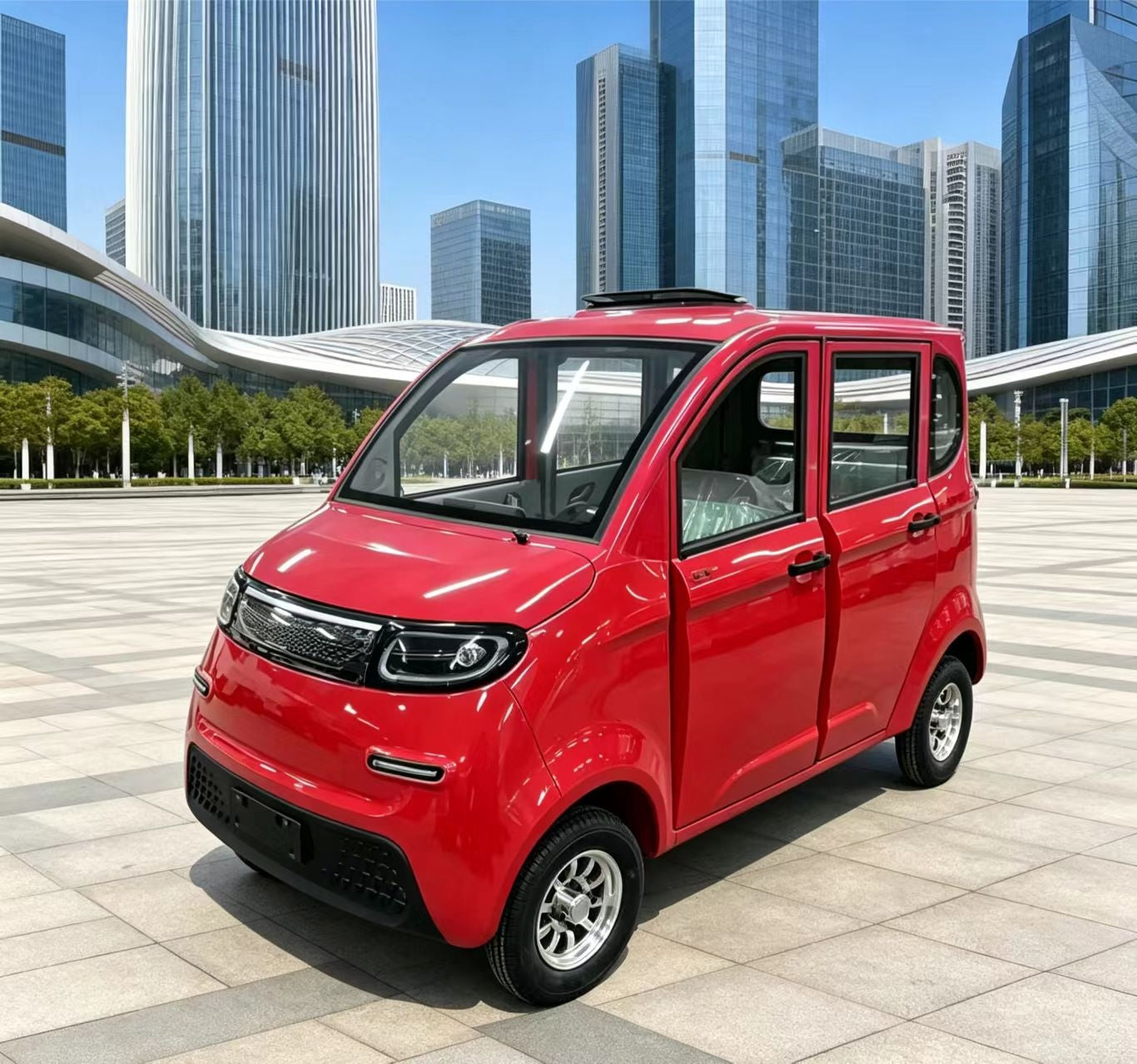60V 4-Door Electric Mini Car 4-Seater Low-Speed Utility Vehicle EGC604