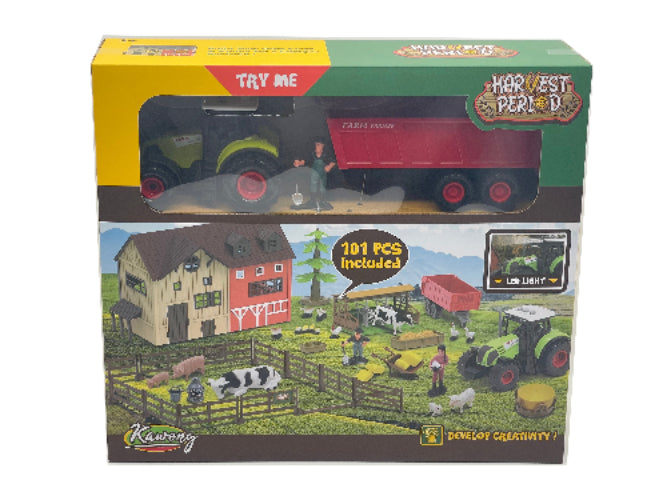 101-Piece Farm Building Set with Lights Sound & Button Battery EPT1077015