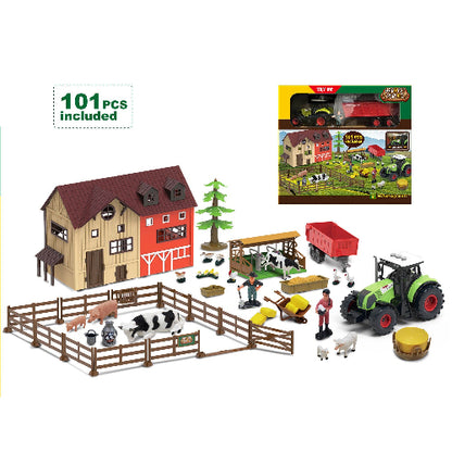 101-Piece Farm Building Set with Lights Sound & Button Battery EPT1077015