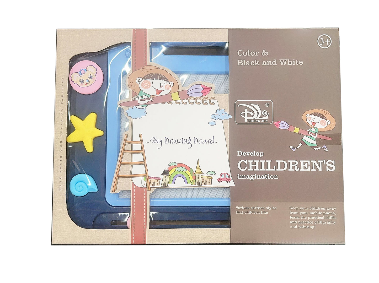 Magnetic Drawing Board Kids Erasable Sketch Pad Colour Box EPT695198