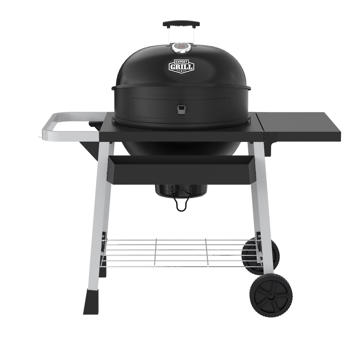 Expert Grill Kettle Barbeque Charcoal Grill Cart with Pizza Stone and Warming Rack 22.5 Inch 44376299576