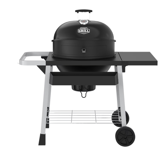 Expert Grill Kettle Barbeque Charcoal Grill Cart with Pizza Stone and Warming Rack 22.5 Inch 44376299576