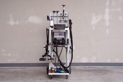 Auto Body Dent Repair Welding Machine F90ESS front view
F90ESS Spot Welder with 3800A output and accessories
Professional auto panel dent pulling machine with display
Tool selection options for F90ESS spot welder
Auto repair welding machine for body shops and garages