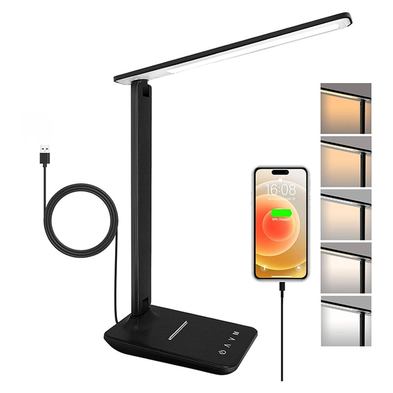Foldable LED Desk Lamp with 5 Lighting Modes USB Rechargeable Table Light FDL895