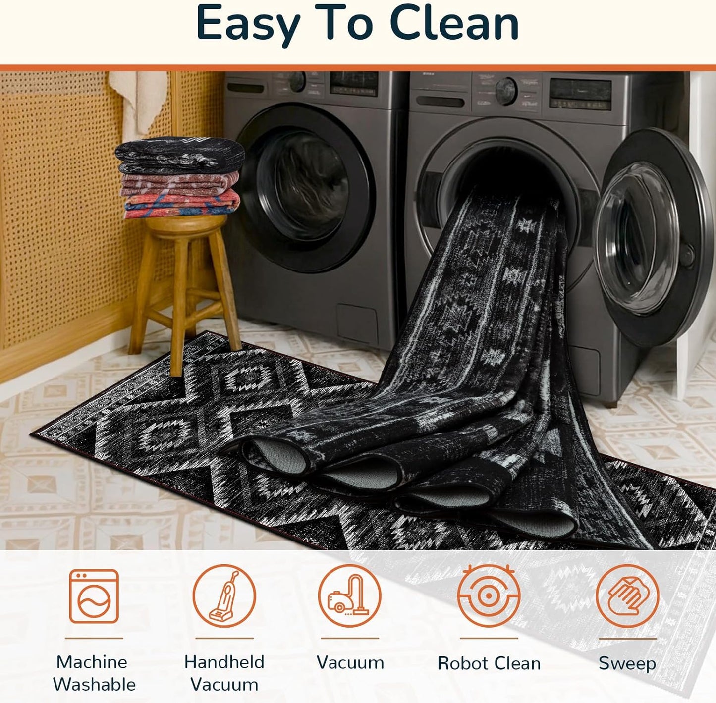 Modern Shaggy Area Rug Washable Non-Slip Geometric Carpet 4x5 5x8 6x10 FGYRUG
