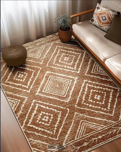 Modern Shaggy Area Rug Washable Non-Slip Geometric Carpet 4x5 5x8 6x10 FGYRUG