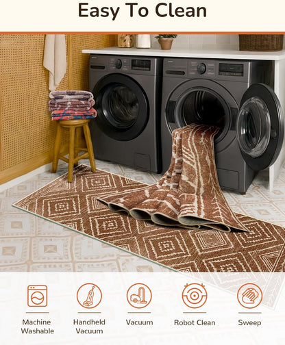 Modern Shaggy Area Rug Washable Non-Slip Geometric Carpet 4x5 5x8 6x10 FGYRUG