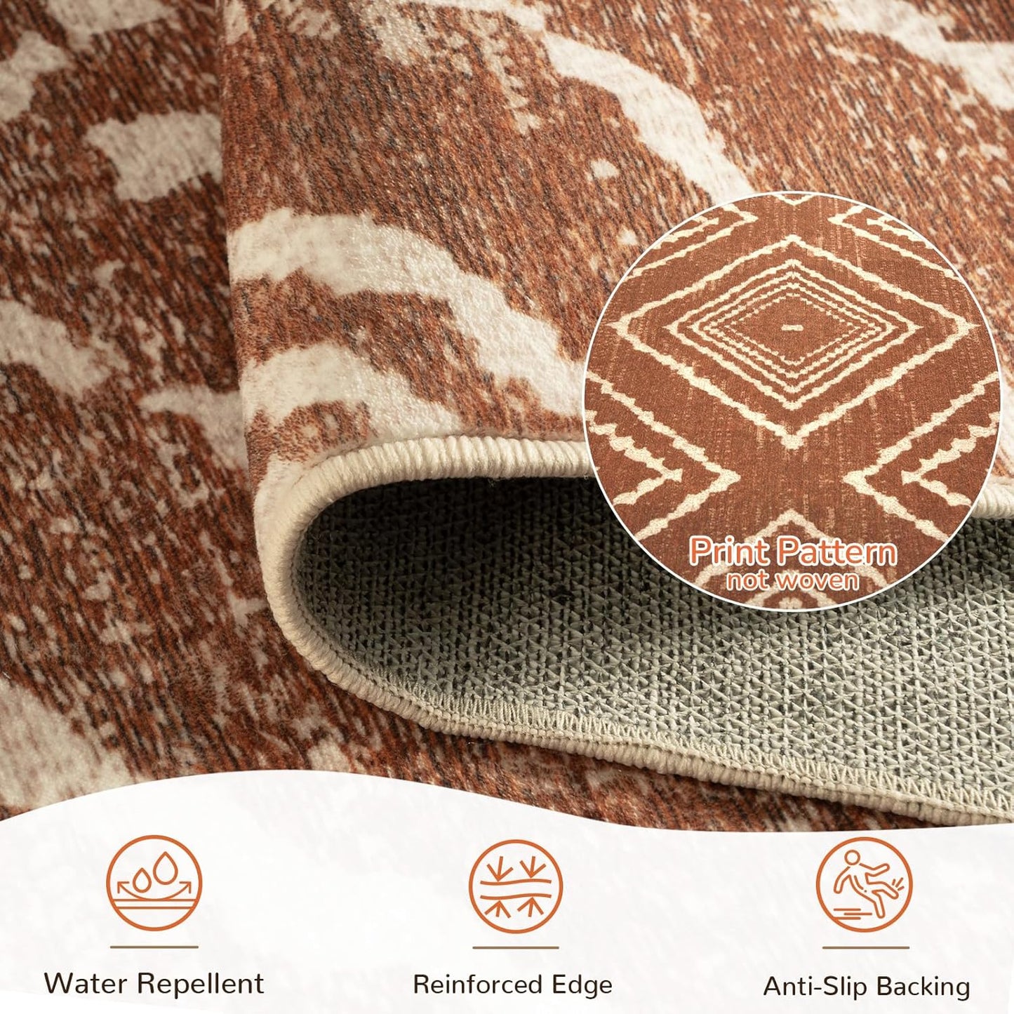 Modern Shaggy Area Rug Washable Non-Slip Geometric Carpet 4x5 5x8 6x10 FGYRUG