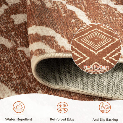 Modern Shaggy Area Rug Washable Non-Slip Geometric Carpet 4x5 5x8 6x10 FGYRUG